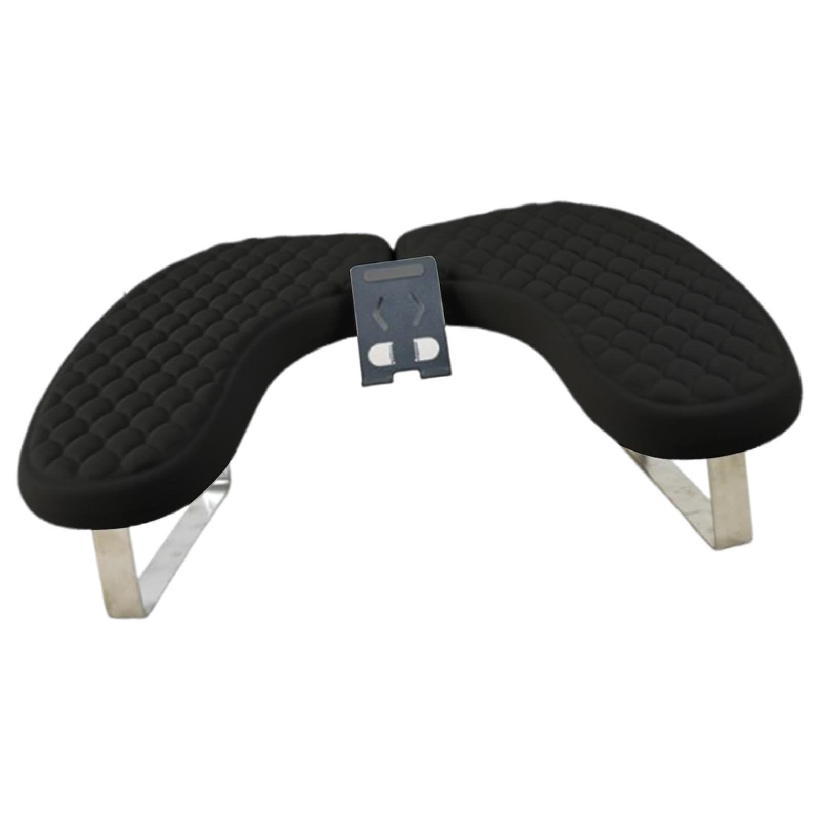 Reposabrazos para Uñas Soporte de Cuero PU Almohada Cómoda Cojín para Salón Portátil con Soporte para Teléfono Y Esponja Adecuado para Mejorar L, Negro