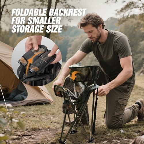 Image of REDCAMP 2 Pack Tall Tripod Chairs for Adults, Folding Lightweight Portable Golf Chairs