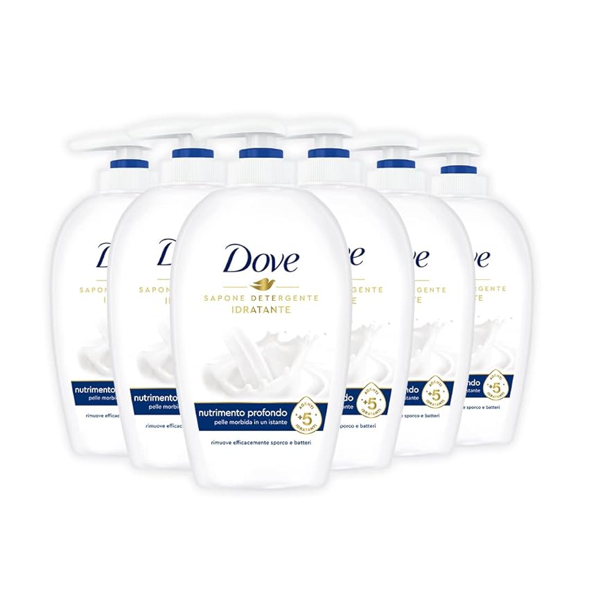 Immagine del prodotto Dove Sapone Liquido Mani Nutrimento Profondo, 6 pezzi da 250ml