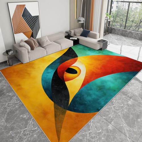 Tapis de cuisine antidérapant oiseau coloré lavable pour sol propre - 3