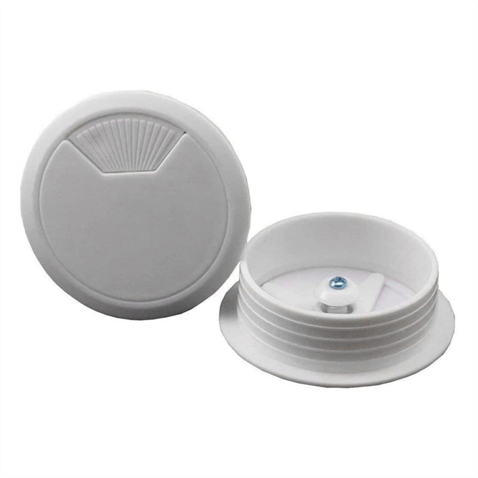 Passacavo in metallo per scrivania, 20 pezzi da 2 pollici, passacavi for scrivania, copriforo for organizzatore di cavi for PC da ufficio, copricavo in plastica(Black)
