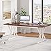 Tribesigns 70.8-Inch Executive Desk, Large Computer Office Desk Workstation, Modern Simple Style Laptop Desk Study Writing Table Business Furniture for Home Office (Brown/White, 70.8 Inch)