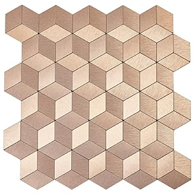 Avant Decor | Peel and Stick Kitchen Backsplash Tiles | Aluminum Cube Mosaic Tiles | Stick On Wall Tiles | Easy DIY Installation | 5” x 5” | Sample Tile