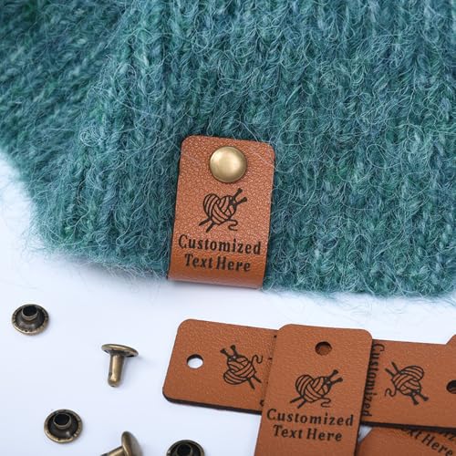 Étiquettes en similicuir avec rivet pour sublimer vos vêtements faits main et tricots