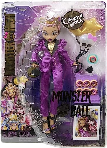 Monster High HNF69 Doll, Clawdeen Wolf In Monster Ball Party Fashion thumb #5