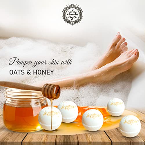 Image of Bath Bomb-Fizzy Aromatic Bath Bomb With Oats (75G Each) - Pack Of 3 Oats & Jasmin