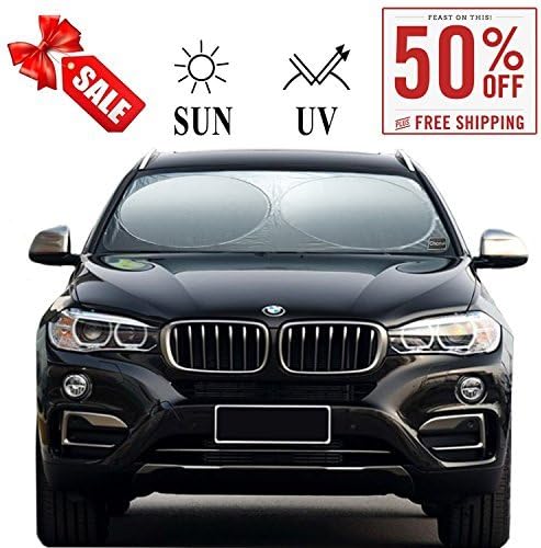 Windshield Sun Shade Cover Visor Protector Sunshades Covers Awning Shades- for Car Suv Truck Universal Fit 63 X 34 inches