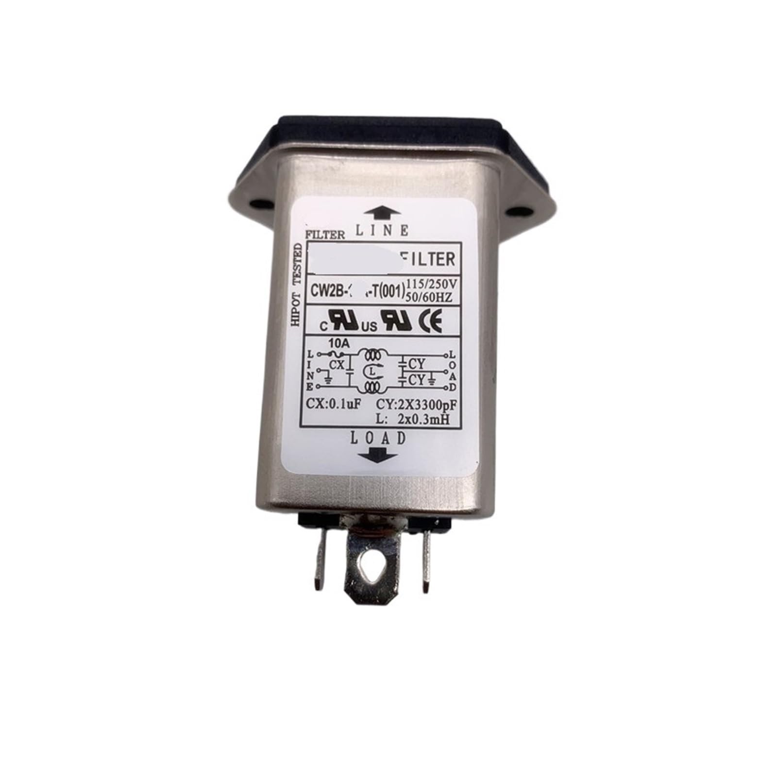 JJHQOKYNA Power filter 220V single insurance socket double CW2B-10A/3A/6A-T(CW2B-6A-T 001)