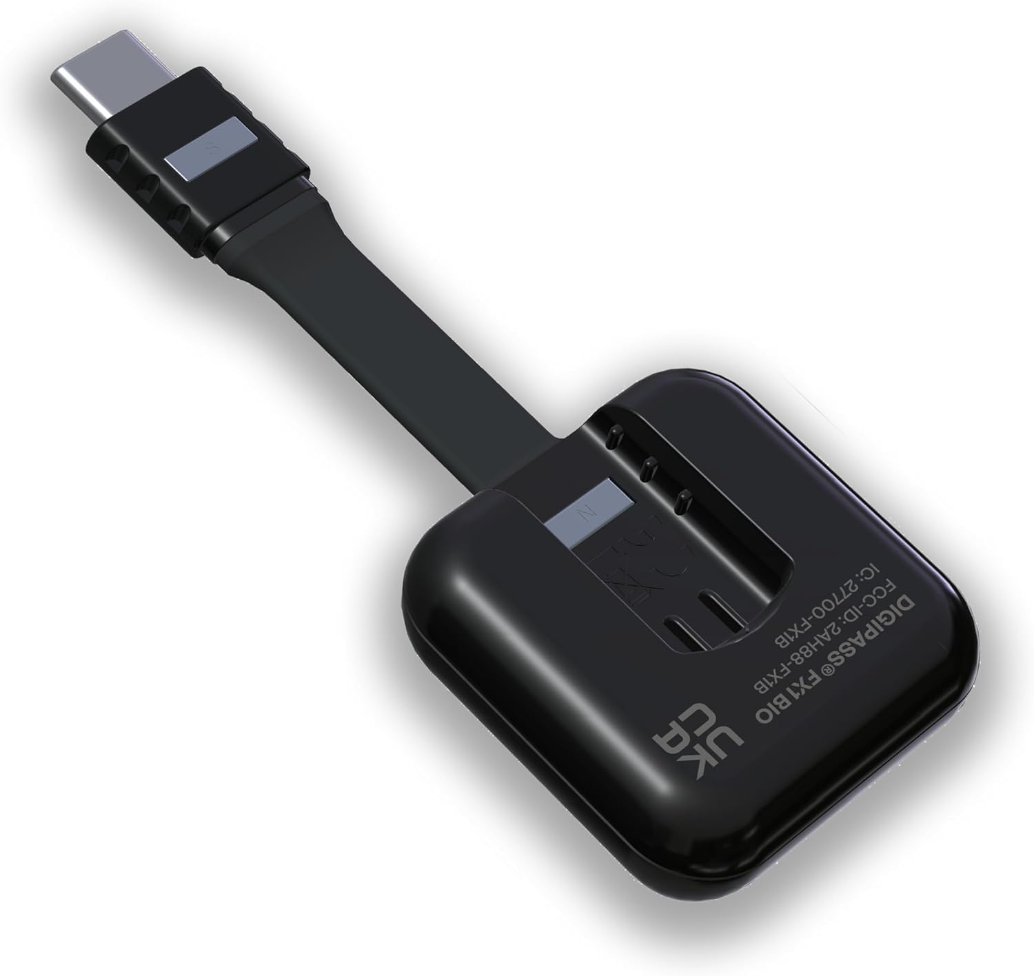 DIGIPASS FX1 Bio FIDO2 Security Key - Biometrischer Fingerabdrucksensor, USB-C, Bluetooth LE & NFC - Phishing-resistenter Hardware-Authentifikator für passwortlose MFA & Passkeys - Schwarz