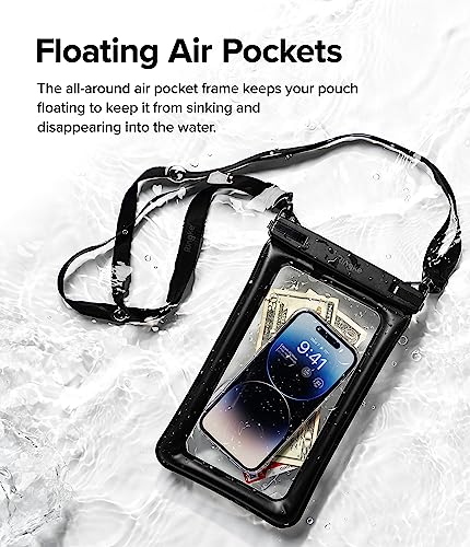 Image of Ringke Floating Waterproof Pouch IPX8 Underwater Phone Pouch Sealed Clear Dry Bag with Lanyard Strap