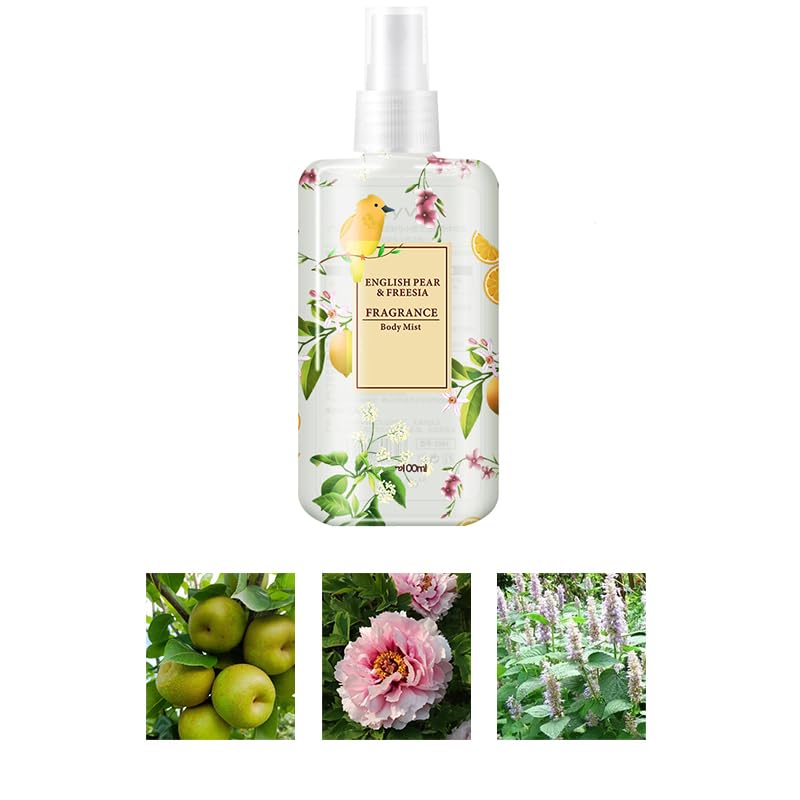 Natural Perfume Mist, Hair & Body Perfume Mist, Nutmeg, Lily, Lavender, Parfum Spray Perfume, Fragrance For Women, For Birthday, Anniversary 3.53 Oz (