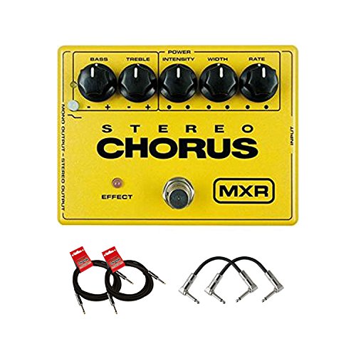 Dunlop M134 Mxr Stereo Chorus Guitar Effects Pedal With 2 Path Cable And 2 Instrument Cable (Guitar Effects Pedal Bundle) #TOP9