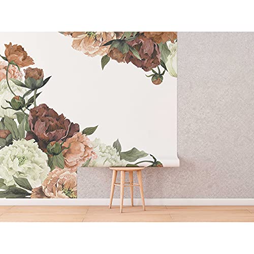 Papier peint pivoines 152x104 cm pour masquer les défauts du mur - 5