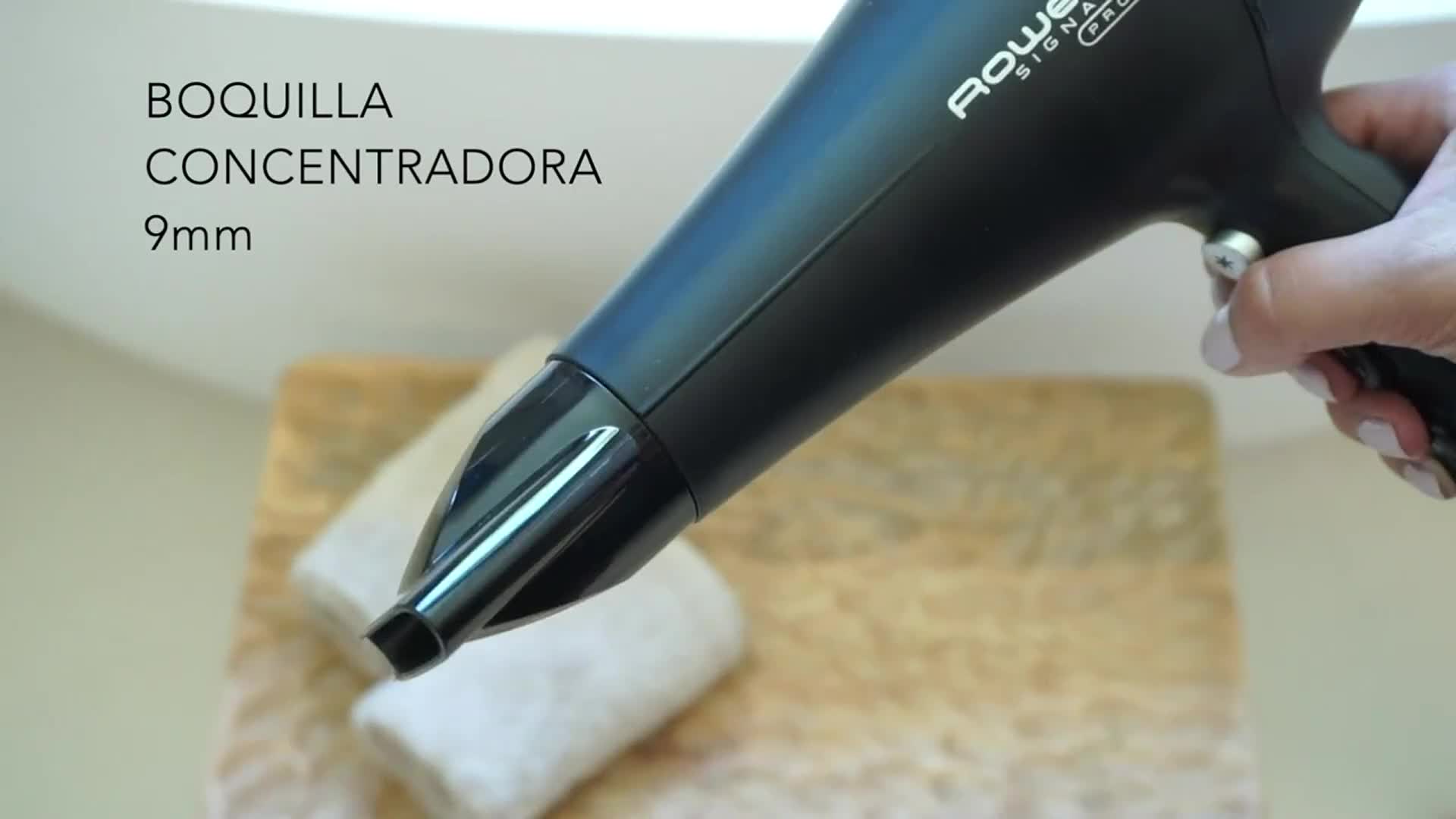 Rowenta Signature Pro Ac CV7810 - Secador de pelo profesional de 2200 W con  motor AC profesional, sistema iónico, 2 posiciones de velocidad, boquilla  concentradora y cable extralargo : Amazon.es: Salud y cuidado personal