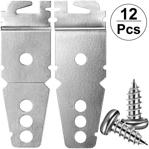 12 Pieces Undercounter Dishwasher Upper Mounting Bracket Replacement and 24 Installment Screws, 8269145