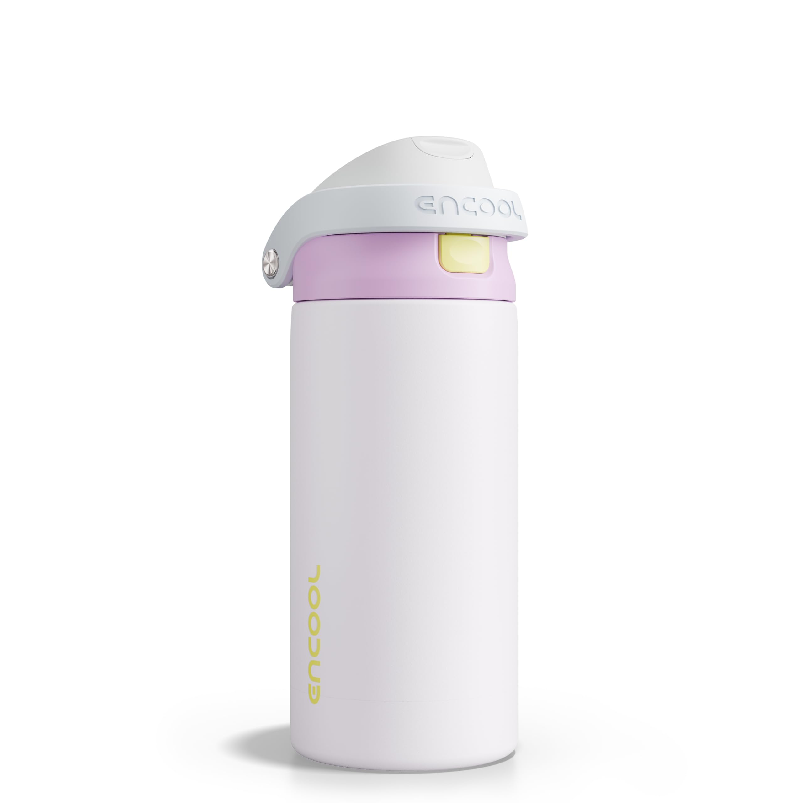 ENCOOL Leakproof Insulated Water Bottle with Straw Dual-Sip Water Bottle Bag-Safe Design for Work, Commute & Gym – Keeps Drinks Cold All Day, 18 oz, Lemonade Pink — image 1