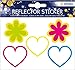 Produktbild HERMA 19196 Reflektor Aufkleber Herz Blumen bunt, 5 Stück, selbstklebend Kinder Reflektor Sticker für Fahrrad Helm Schulranzen Rollator Koffer Kinderzimmer, Motiv Leuchtaufkleber Leuchtsticker Set