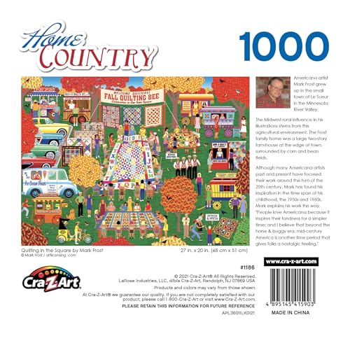 RoseArt Home Country Quilting in The Square Rompecabezas de 1000 Piezas para Adultos miniatura 3