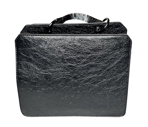 Steve Madden Bevelyn Crinkle Patent Convertible Crossbody Bag, Black2