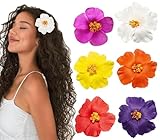 6 barrette di mars Pinces à cheveux hawaïennes : nos pinces à cheveux à fleurs sont conçues dans un magnifique style hawaïen, parfaites pour toutes les occasions. Nos pinces à cheveux en forme de fleur d'hibiscus ont un design unique en forme de fleur, que vous portiez vos cheveux en queue de cheval, nœud ou ouverts. Le design réaliste et les couleurs vives en font un accessoire indispensable pour toute tenue.