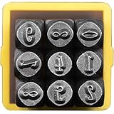 Luxylei Zahlen- Und Buchstabenstempel-Set, Tonstempel, Lederhandwerk, Metall, Stahl, Stanzwerkzeuge, Lederverarbeitung, Herstellungswerkzeuge Für Heimwerker