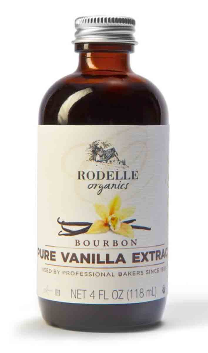 Rodelle Organics Pure Vanilla Extract, Bourbon, 4 Ounce