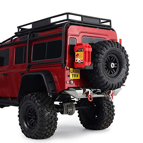 Redcolourful TRX4 Rear Bumper Aluminum Alloy with Trailer Hitch for 1/10 RC Crawler Car TRA-XXAS TRX