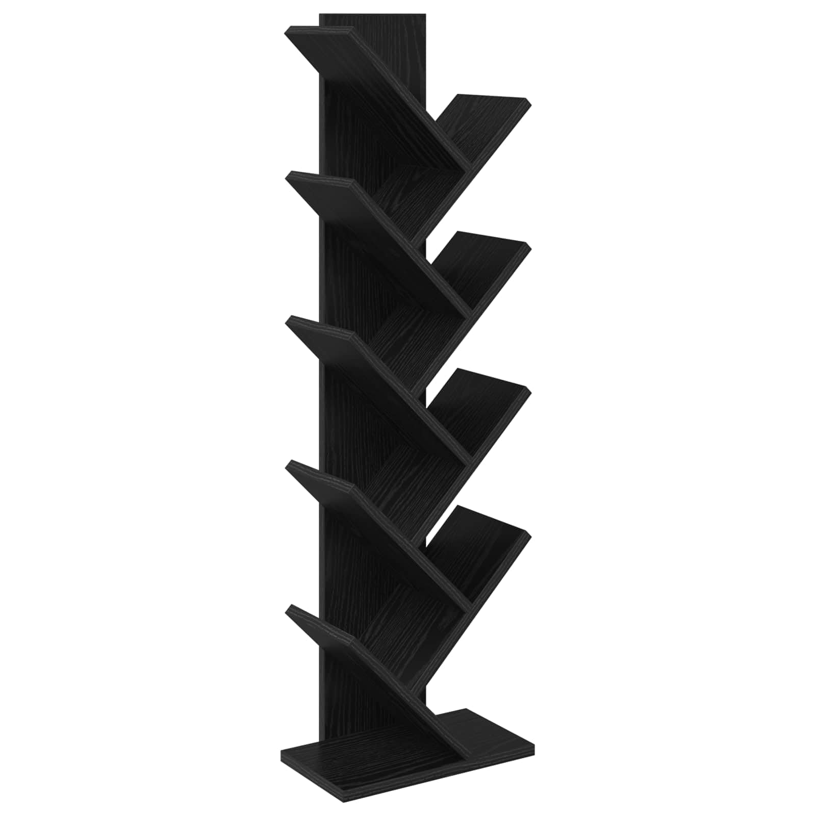 Generico Libreria ad Albero 6 Ripiani 30 x 18 x 100 cm Rovere Nero,8012373
