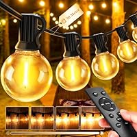 Lichterkette Außen Outdoor LED Strom - 30M Aussen Beleuchtung Garten Balkon - Lichterketten Glühbirnen Pavillon Terrasse Party Draußen String Lights - Wetterfest Dimmbar Fernbedienung Partybeleuchtung