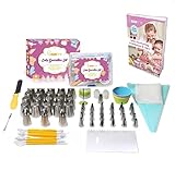YG STEEL one 81 Piece Cake Icing and Decorating Supplies Kit Stainless Steel, Different Types, Free Bonus- EBook