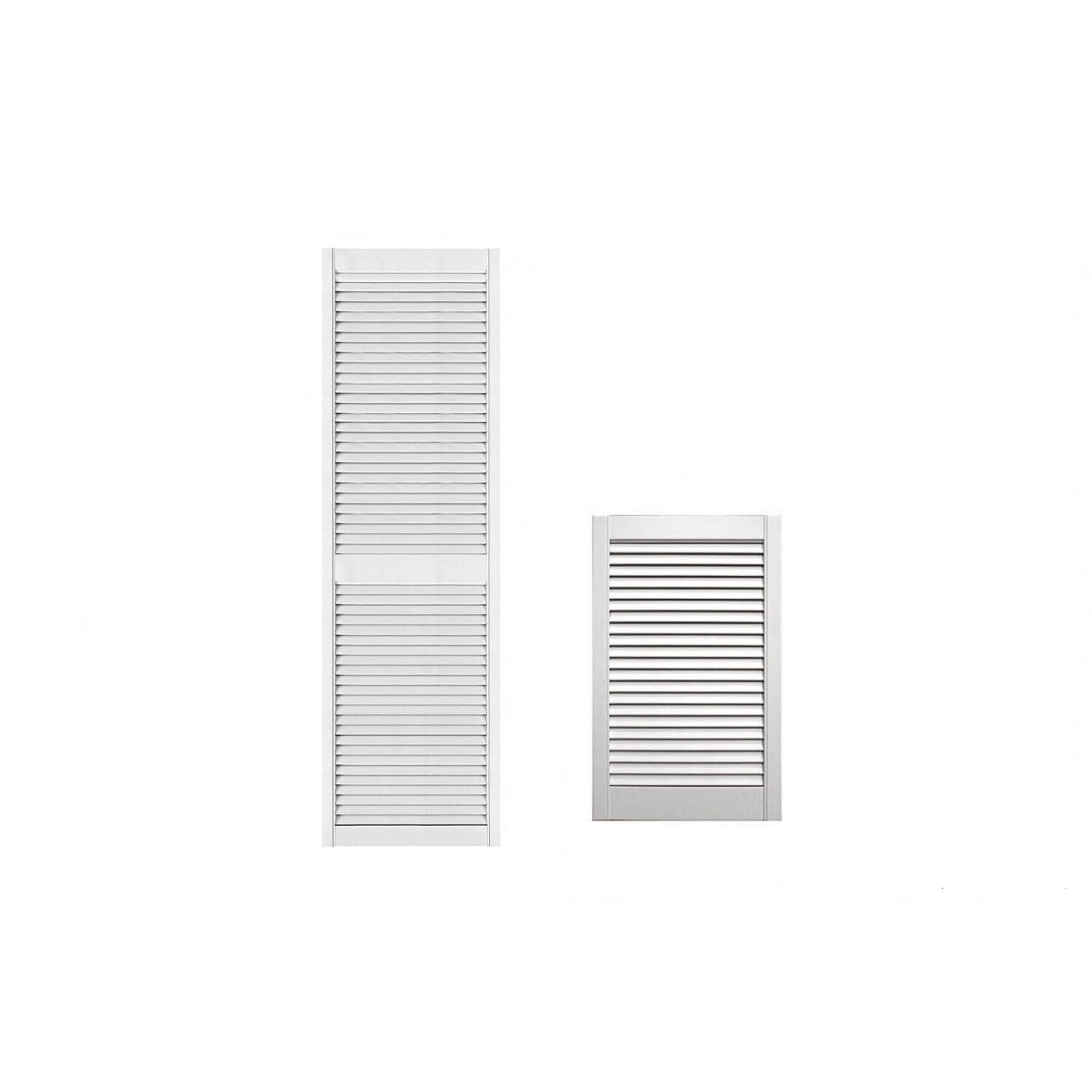 Clothing Estates White Double Coated Louvre Door -Interior Louvered Wooden Door -Extra Smooth, Sanded, Polished -Ready To Use- Cupboard Doors, Wardrobe Doors D.i.y –Various Sizes