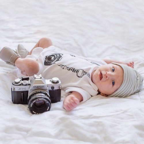The Spunky Stork Baby Girls Boys Photographer Organic Newborn Camera Bodysuit (6-12M) #TOP1