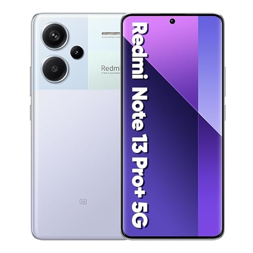 Smartphone Xiaomi Redmi Note 13 PRO+ 5G 8+256GB, Versão Global, HyperCharge With 120W Carregador da UE in Box, Dimensidade MediaTek, 7200-Ultra, Câmera 200MP OIS (Roxo)