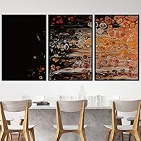 3 Piece Framed Canvas Wall Art Abstract Fluids Canvas Prints Home Artwork Decoration for Living Room,Bedroom - 16