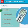 Hb Hemoglobin Meter Hemoglobin Test Meter Hemoglobin Analyzer + 125Strips, Blue