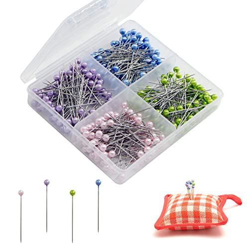 320 Stück Perle Ball Pins 1,5 Zoll Farbe Ball Kopf Pins dekorative Perle Kopf Pins für Stoff Schneiderin Schmuck DIY Handwerk und Nähen Projekt Cover