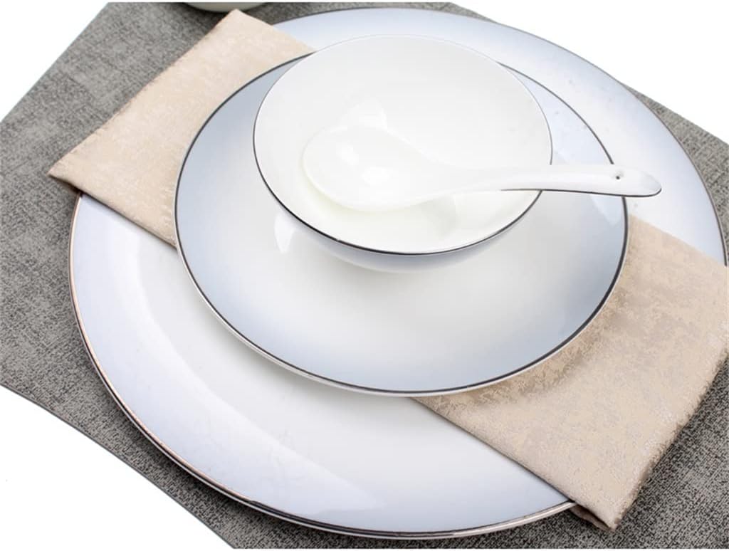 Dishes Cutlery Set Home Kitchen Table Decoration Napkin Placemat Dinner Plate Complete Set