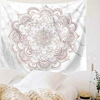 Indusleaf Pink Mandala Tapestry Wall Hanging - Bohemian Living Room Wall Decor
