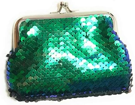 Ladies Girls Reversible Sequin Coin Wallet Pouch Money Purse Card Holder Gift UK (Rainbow)