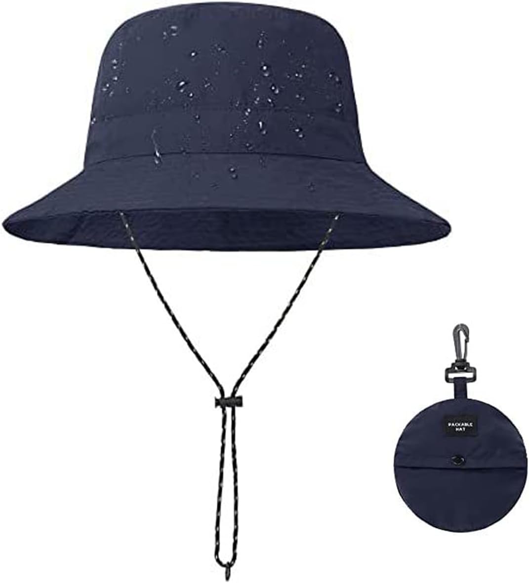 Waterproof Bucket Rain Hat for Men Women, Outdoor Fishing Hat Foldable UV Protection Sun Hat Quick Dry Summer Beach Fishing
