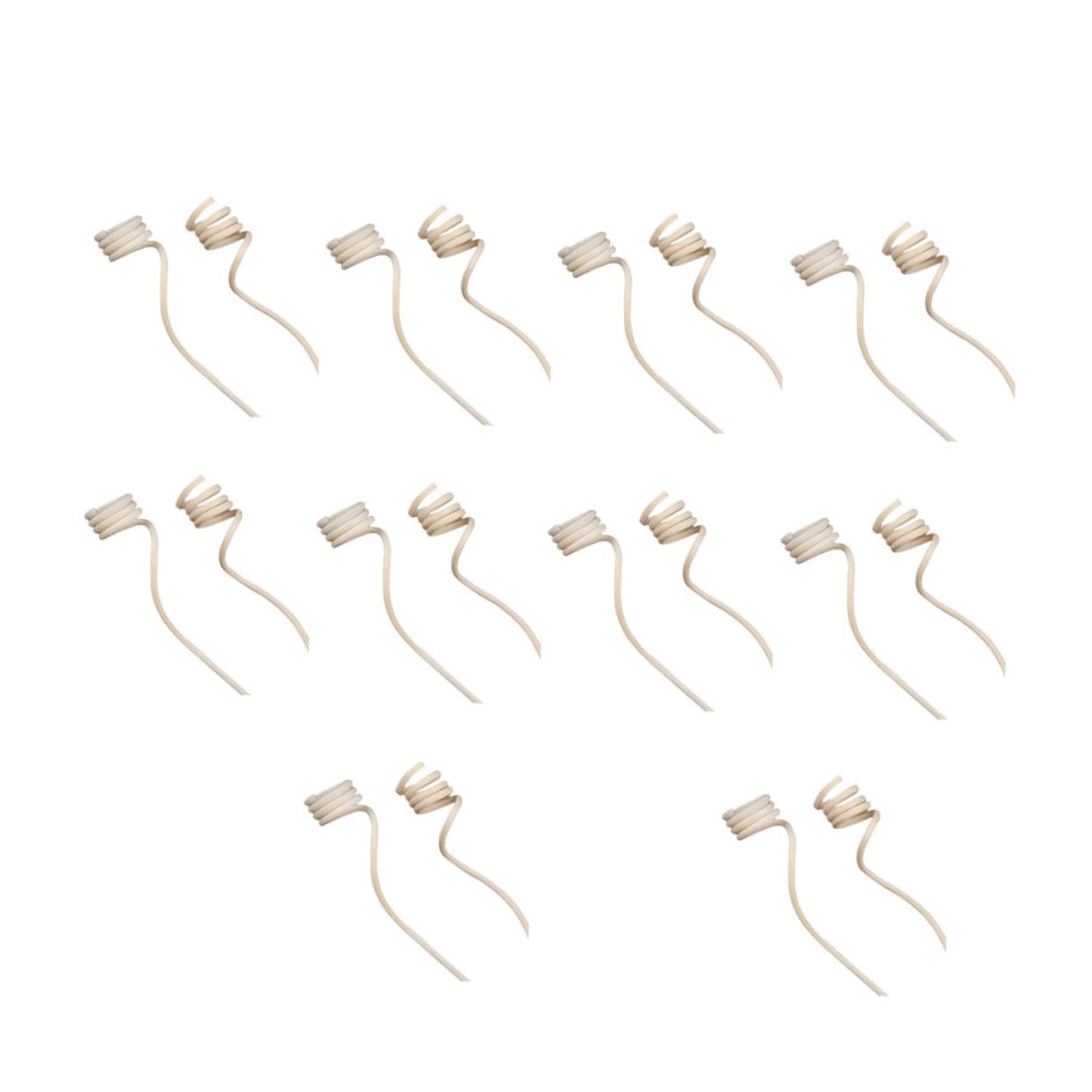 ARTIBETTER 20pcs Natural Rattan Oil Diffuser Sticks Spiral for Essential Oils Lightweight and Porous Fragrance Reeds for Home Office and Projects