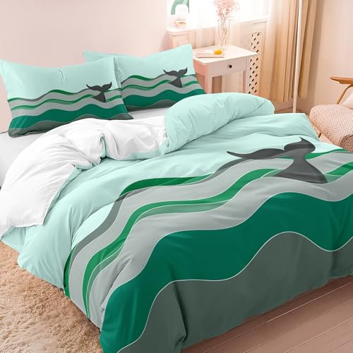 Housse de couette 140x200 microfibre douce motif océan dessin animé - 3