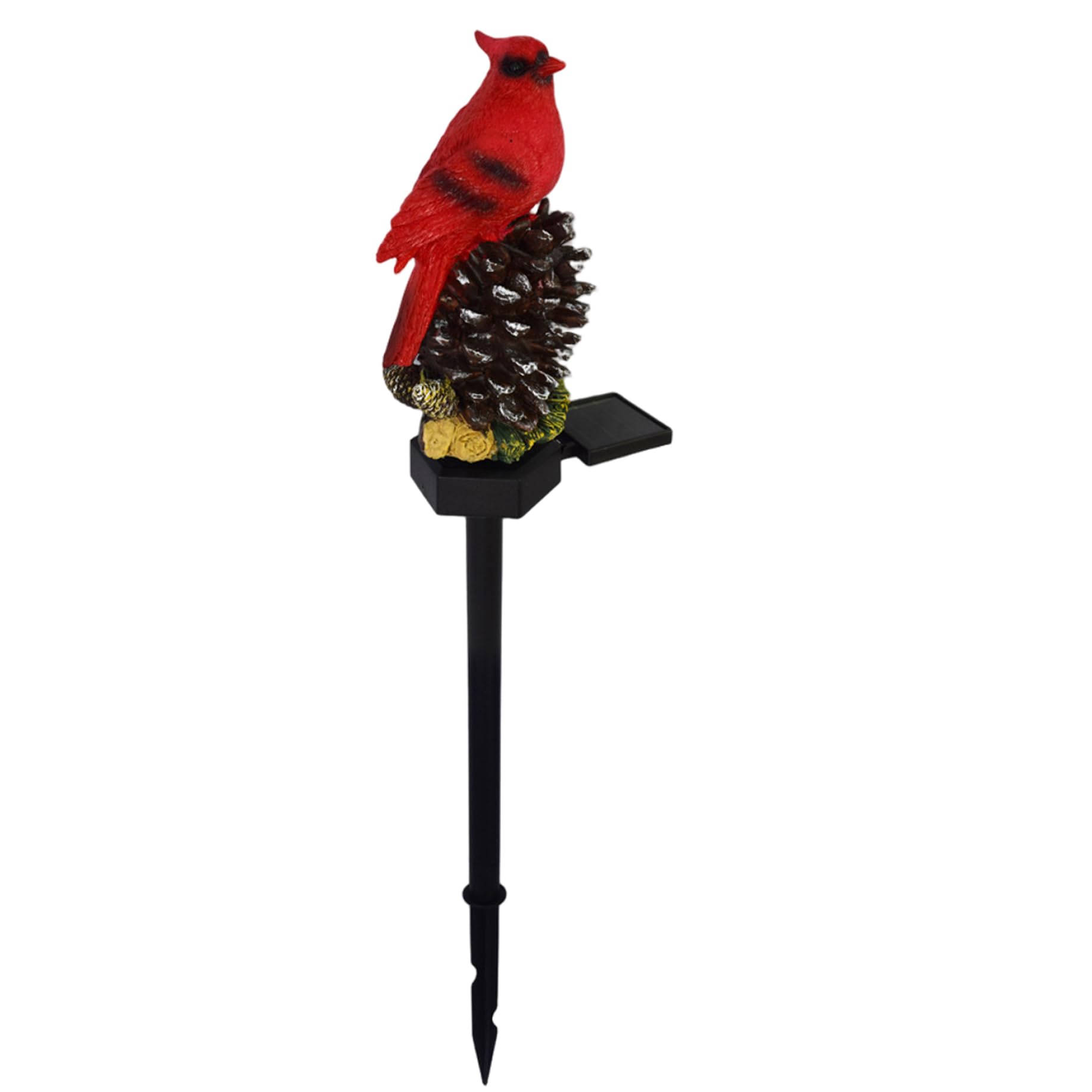 Lampe solaire Cardinal extérieure figurine résine décoration patio pelouse porche cour