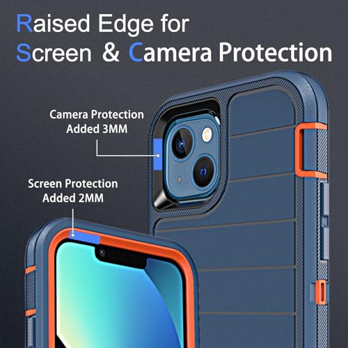 Coque pour iPhone 13 très résistante aux chocs avec 2 verres d'écran