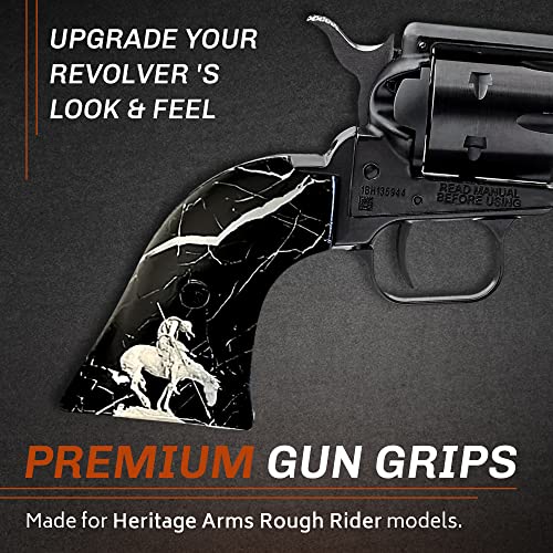 Premium Gun Grips Compatible Replacement Grips fit Heritage Arms Rough Rider Solid ABS HD Image End of The Trail UV Printed Grips