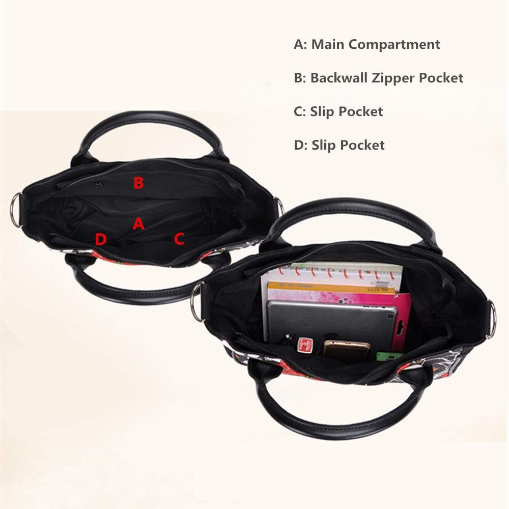 Women Fashion Rivet Handbag Purse Luminous Canvas Punk Tote with Shoulder Strap Crossbody Bag Large Capacity - Image 4