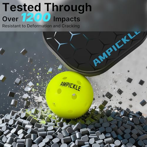 Image of Pickleball Balls，Withstands up to 1000 impacts， Crack-Resistant，40 Holes Outdoor Pickle Balls Set USAPA Official Standard，Pickle Ball for Tournament Play，3 Pack /6Pack /12Pack (6 Count)