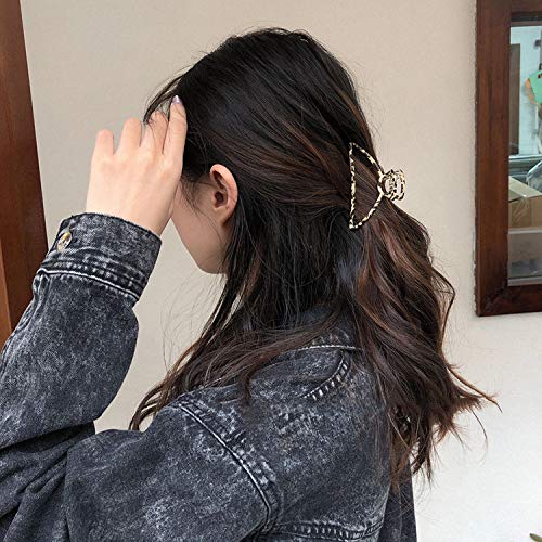 Leopard Hair Claw Clips 2 Pcs Metal Tortoise Claw New French Design Hair Grip Clips For Women Hair Accessories #TOP5