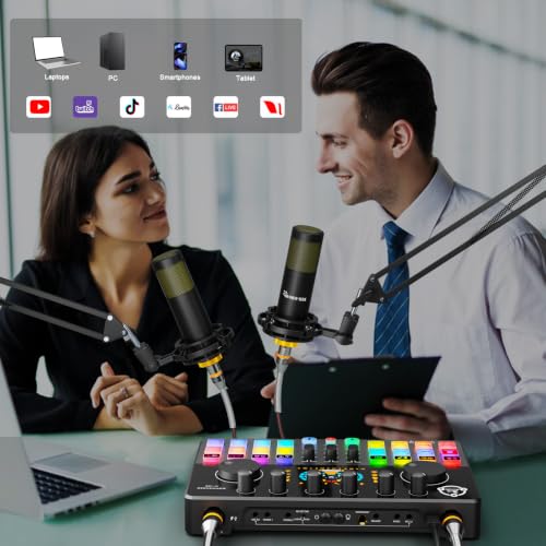 Image of M100 Podcast Equipment Bundle,2 XLR Dynamic Mics & Audio interface