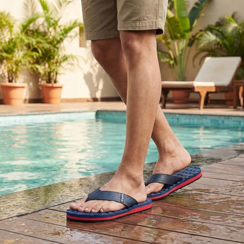 Image of YOHO Grip Nova Slippers for Men with Arch Support, Cloud Cushion Comfort, Lightweight & Anti Skid | Flip Flop for Everyday Use, Footwear for Man /Boys /Gents
